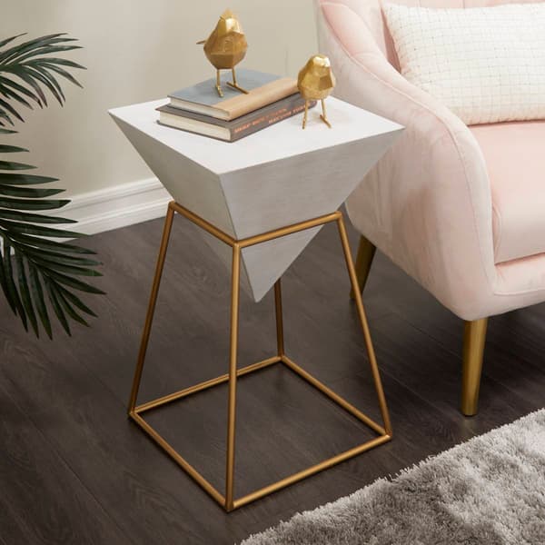 9th & Pike&#174; Gold-Tone Metal Modern Accent Table