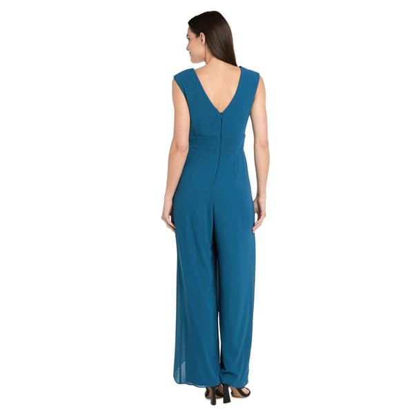 Womens R&M Richards Sleeveless Tulip Wrap Leg Jumpsuit