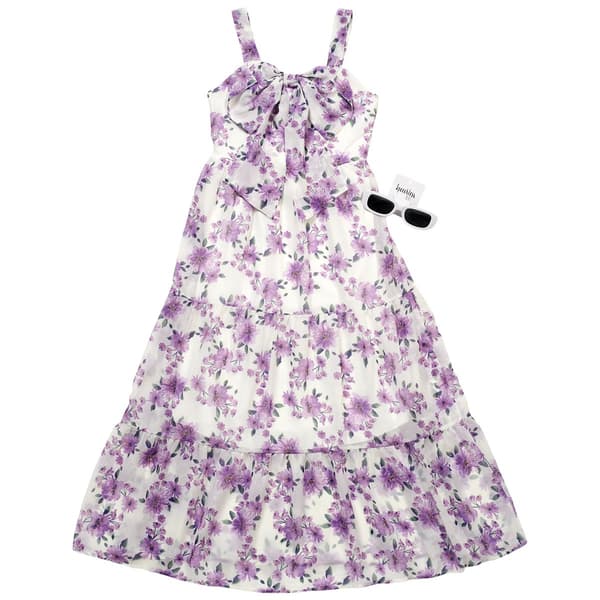 Girls (7-16) Speechless® Bow Front Floral Maxi Dress & Sunglasses