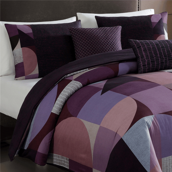 Bebejan Orchid Matrix 5pc. Reversible Comforter Set