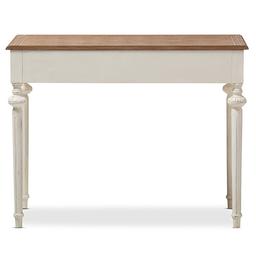 Baxton Studio Marquetterie Oak & Whitewash Writing Desk