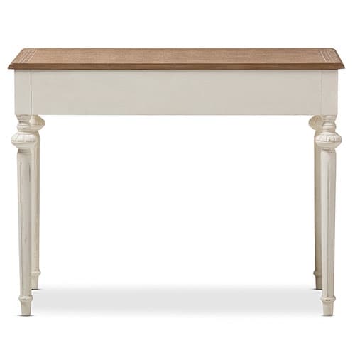 Baxton Studio Marquetterie Oak & Whitewash Writing Desk