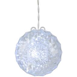 Northlight Seasonal Clear LED Hanging Crystal Sphere Decor