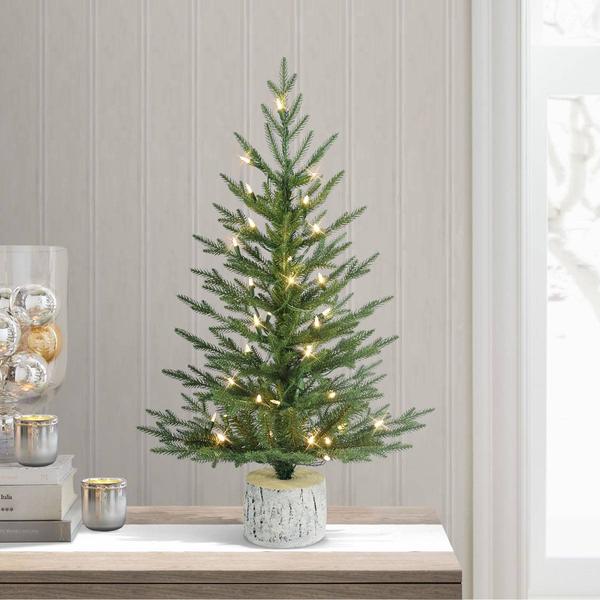 Puleo International 3ft. Pre-Lit Arctic Fir Christmas Tree