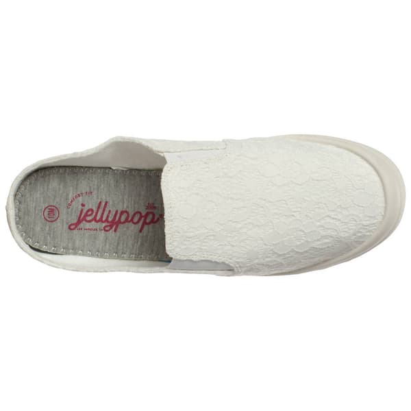 Womens Jellypop Wise White Lace Mule Sneakers