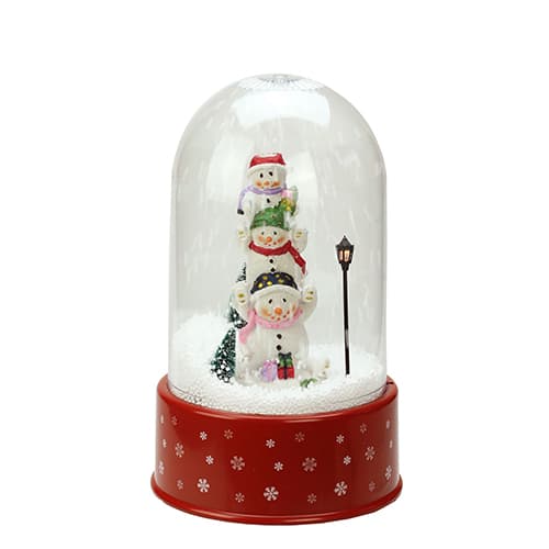 Northlight Musical Snowmen Glittering Christmas Snow Dome