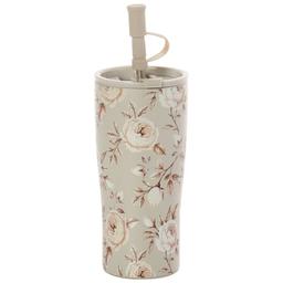 Wellness 20oz. Double Wall Porcelain Rose Travel Cup