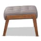 Baxton Studio Naeva Mid-Century Wood Footstool - image 3