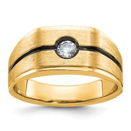 Mens Diamond Classics(tm) 10kt. Gold 1/5 ctw Embedded Diamond Ring