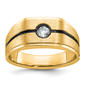 Mens Diamond Classics(tm) 10kt. Gold 1/5 ctw Embedded Diamond Ring - image 1