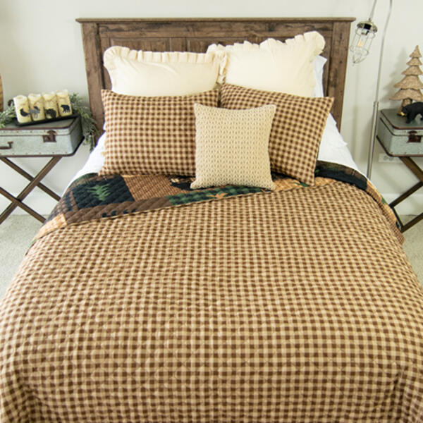 Your Lifestyle Brown Bear Cabin Quilt Set