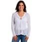 Petite Architect(R) Long Sleeve Tie Front Crochet Cardigan - image 1
