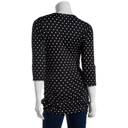 Womens Due Time Elbow Sleeve Dots Maternity Pullover Tee