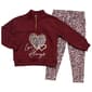 Girls &#40;4-6x&#41; Sweet Butterfly&#40;R&#41; 1/4 Zip Top & Leopard Leggings Set - image 1