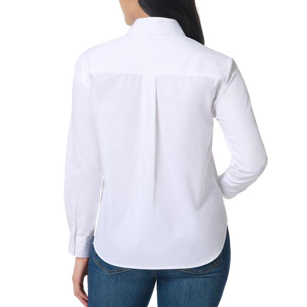 Womens Gloria Vanderbilt Livia Solid Casual Button Down