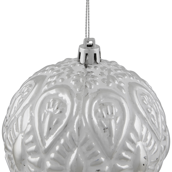 Northlight Embossed Raindrops Christmas Glass Ball Ornament