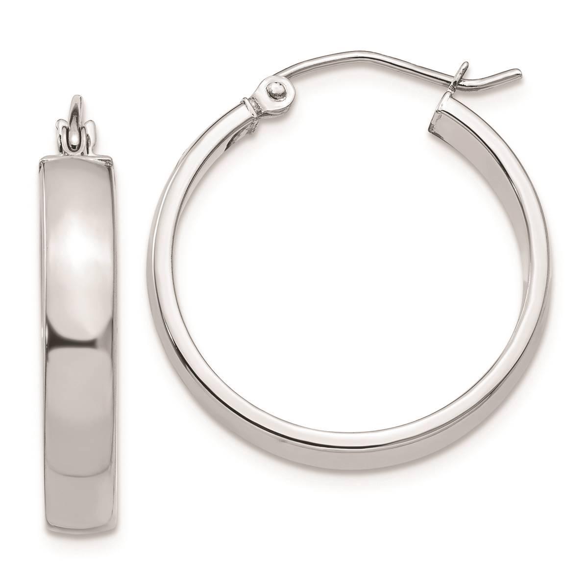 Gold Classics™ 10kt. White Gold Polished 23mm Hoop...