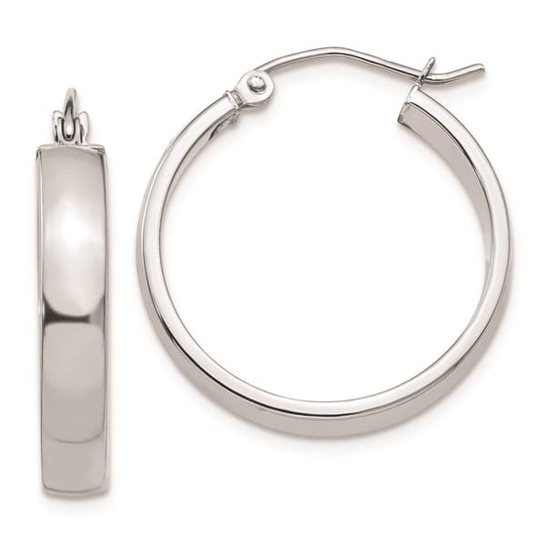 Gold Classics(tm) 10kt. White Gold Polished 23mm Hoop Earring - image 