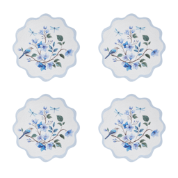 Avanti Bluebird Woven Braided Round Placemats - Set of 4