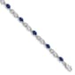 Gemstone Classics&#40;tm&#41; Sapphire & Diamond Oval Link Bracelet - image 1