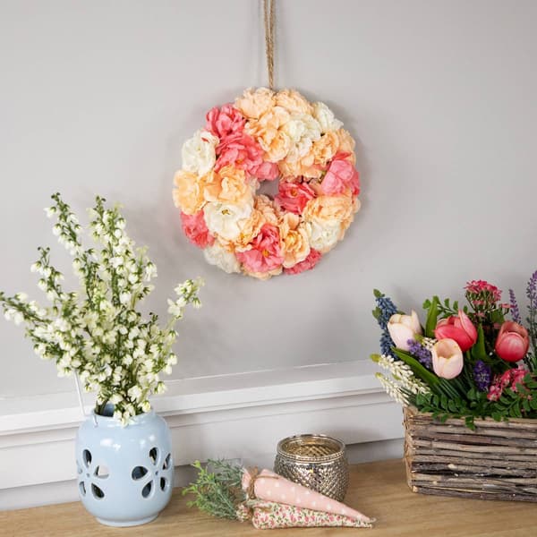 Northlight Seasonal Artificial Peony Spring Floral Wreath