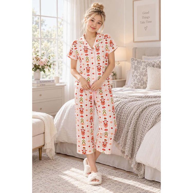 Womens Strawberry Shortcake(tm) Flowers & Stripes Pajama Set