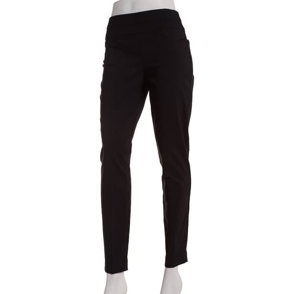 Juniors Leighton Wide Waist Millennium Skinny Pull On Dress Pants - image 