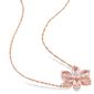 Gemstone Classics&#8482; 10kt. Rose Gold Floral Chain Pendant - image 3