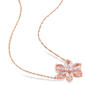 Gemstone Classics™ 10kt. Rose Gold Floral Chain Pendant - image 3