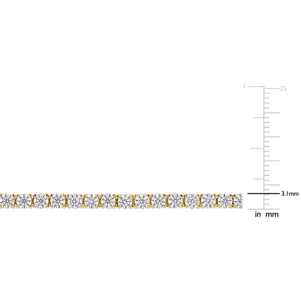 Sterling Silver 18kt. Gold Dew Moissanite Bracelet