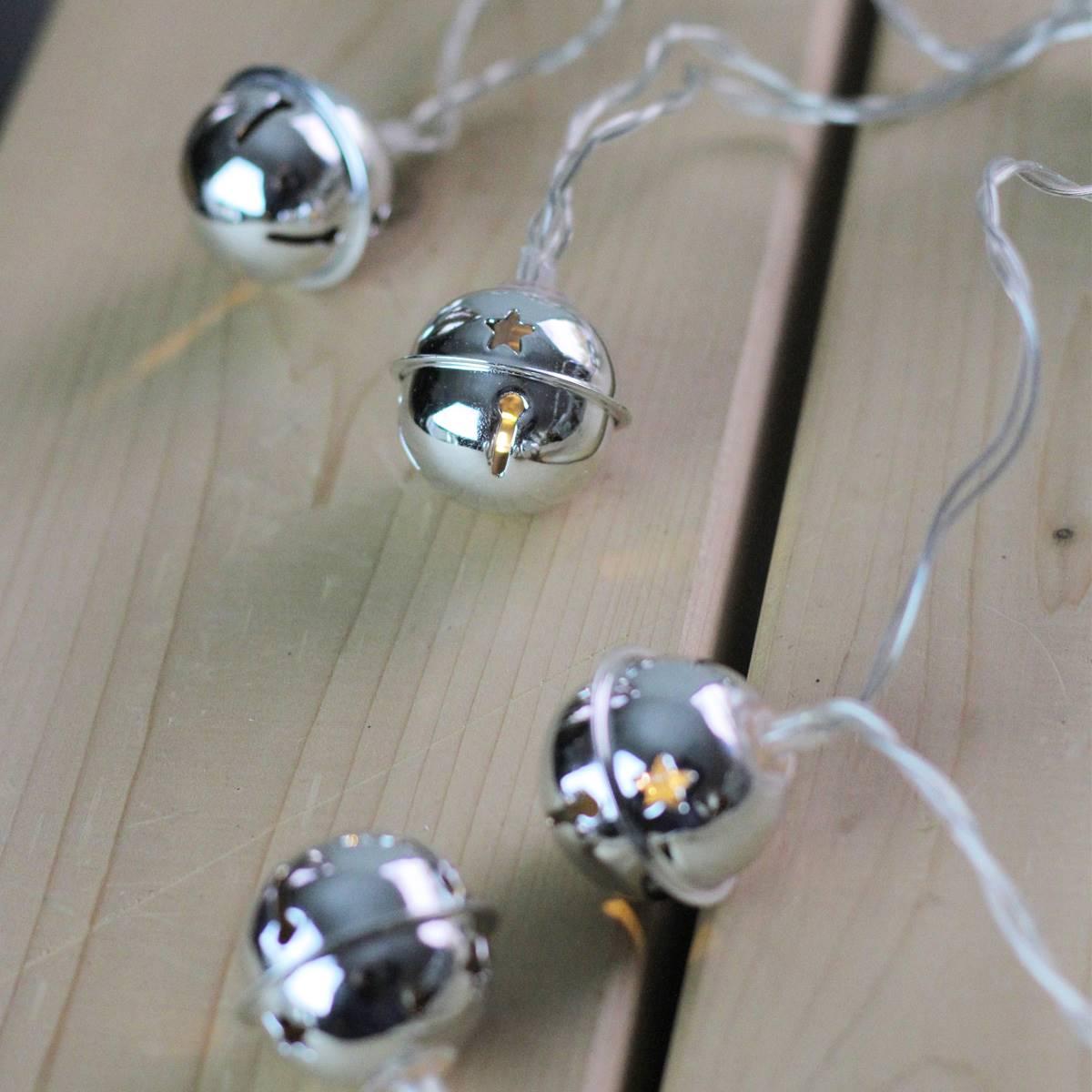 Northlight Seasonal LED Silver Jingle Bell Christmas Lights