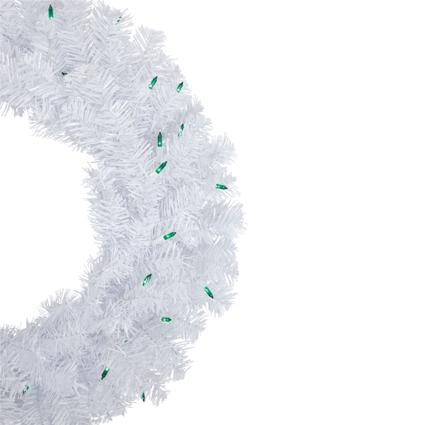 Northlight Green Lights Woodbury White Pine Christmas Wreath