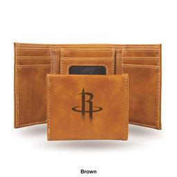 Mens NBA Houston Rockets Faux Leather Trifold Wallet