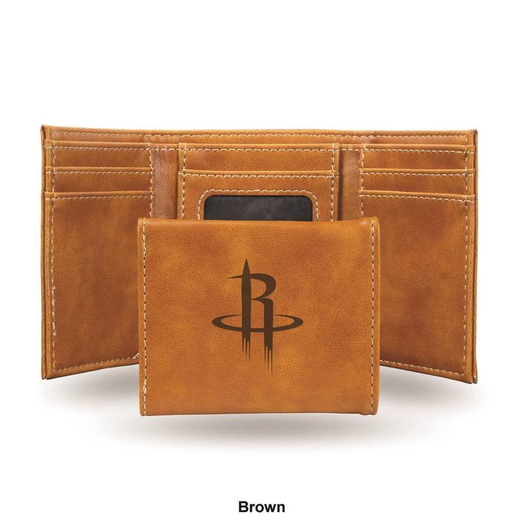 Mens NBA Houston Rockets Faux Leather Trifold Wallet