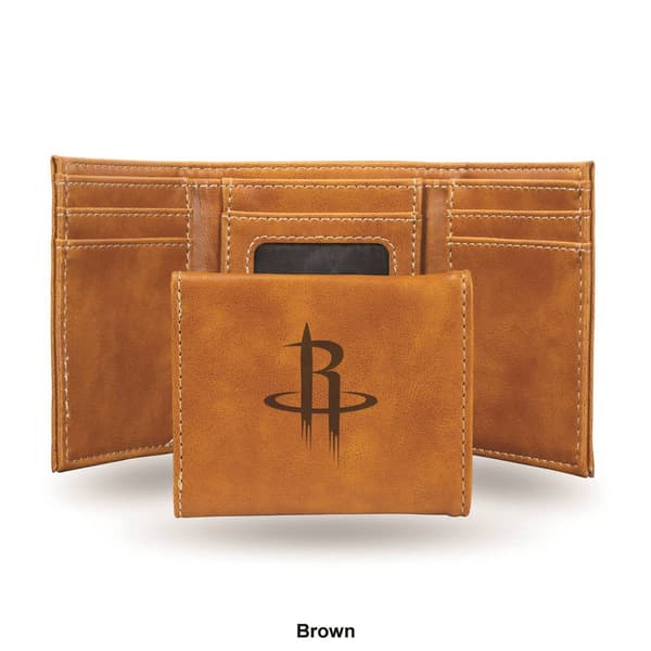 Mens NBA Houston Rockets Faux Leather Trifold Wallet