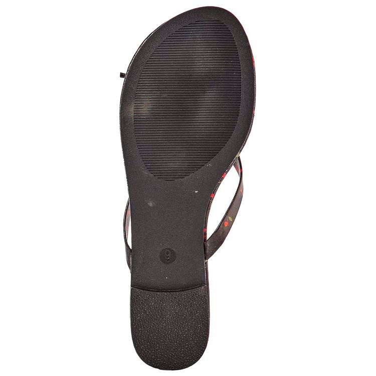 Womens Love 83 Cherry Hearts Bow Flip Flops