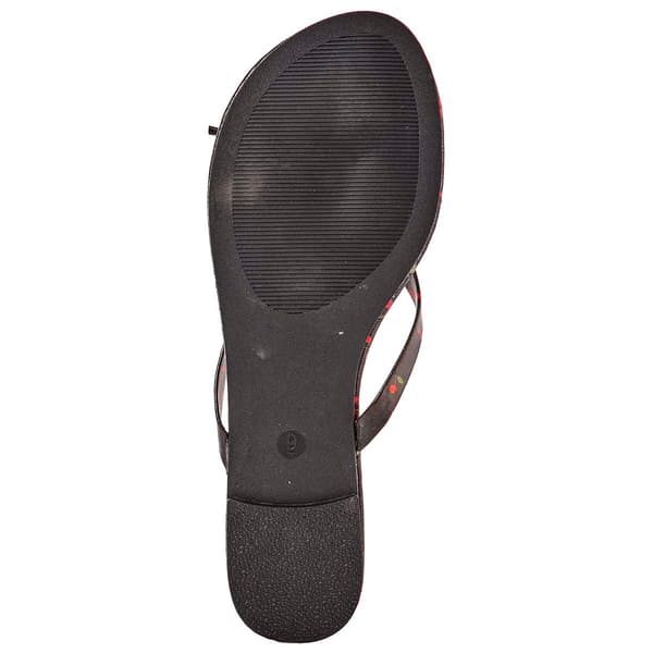 Womens Love 83 Cherry Hearts Bow Flip Flops