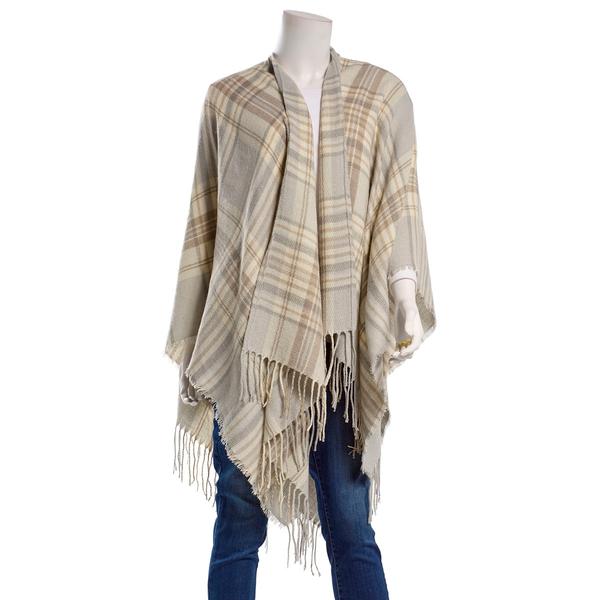 Womens Altare Brushed Plaid Ruana