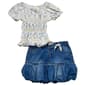 Girls (7-16) Sweet Butterfly(R) Smocked Top w/ Denim Bubble Skort - image 1