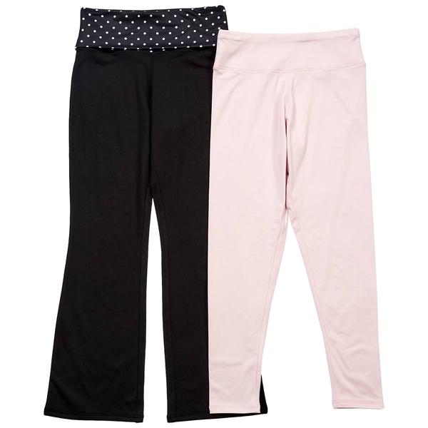Girls (7-16) No Comment 2pk. Dot Foldover Flare & Skinny Leggings