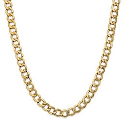 Mens Gold Classics™ 8.0mm. 14k Semi Solid Curb Link Bracelet