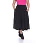 Plus Size White Mark Tasmin Flare Midi Skirt - image 2