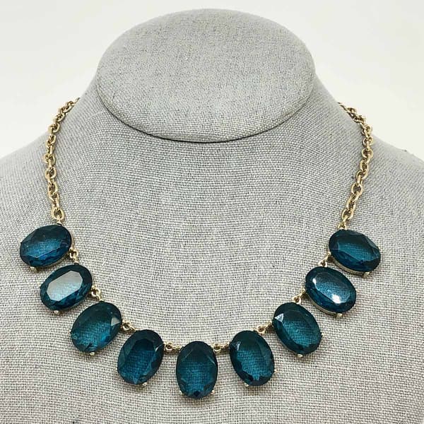 Ashley Cooper(tm) Teal Gemstone Princess Necklace - image 