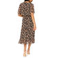 Womens MSK Flutter Sleeve Floral Chiffon Smock Waist Midi Dress - image 2