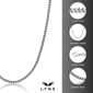 Mens Lynx Stainless Steel 4mm Foxtail Chain Necklace - image 4