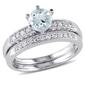 Gemstone Classics&#40;tm&#41; 10kt. White Gold Aquamarine Bridal Set - image 1