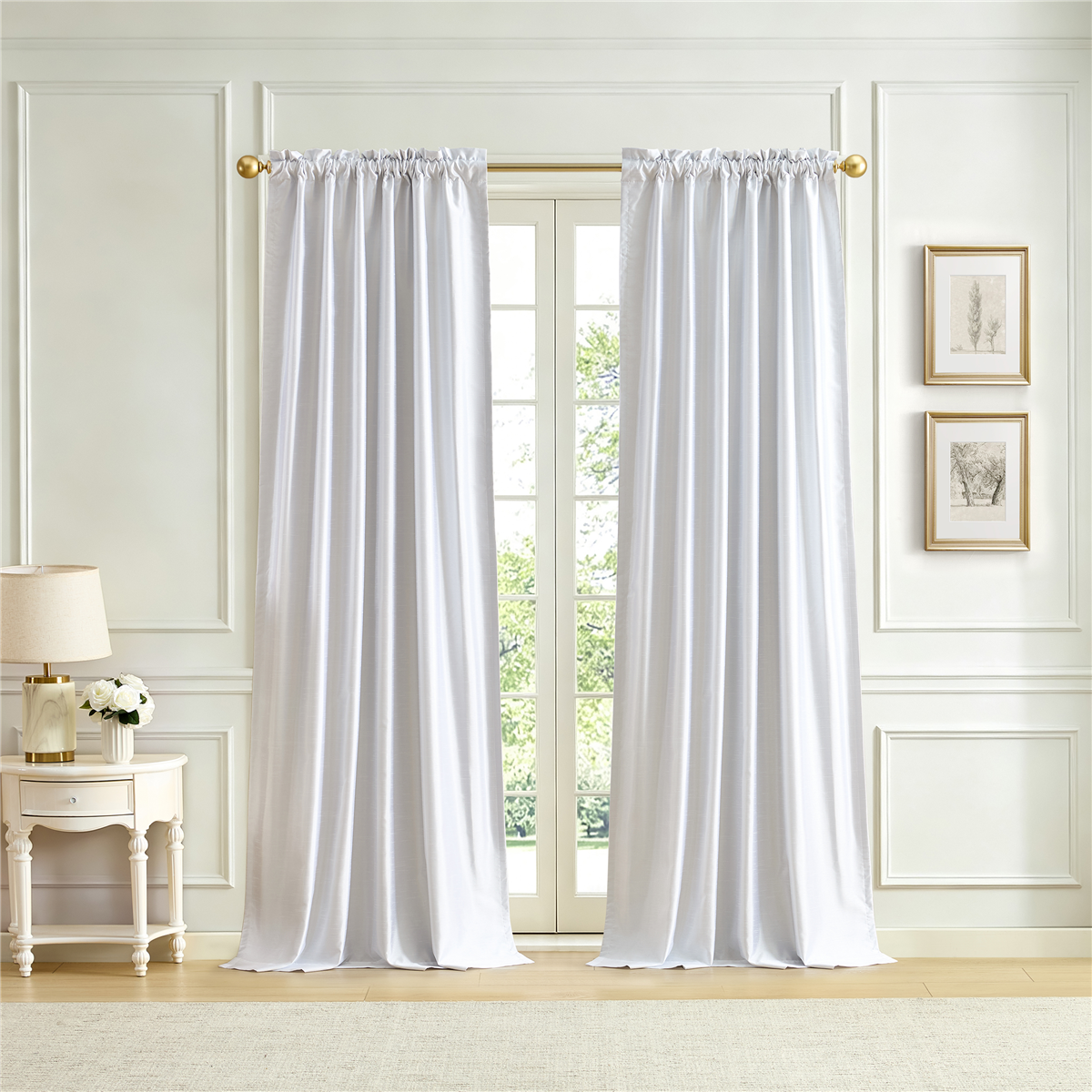 Lenox(R) Imperial Faux Silk Window Curtain Panel
