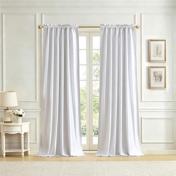 Lenox(R) Imperial Faux Silk Window Curtain Panel - image 