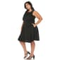 Plus Size White Mark Knee Length Tweed Fit and Flare Dress - image 3