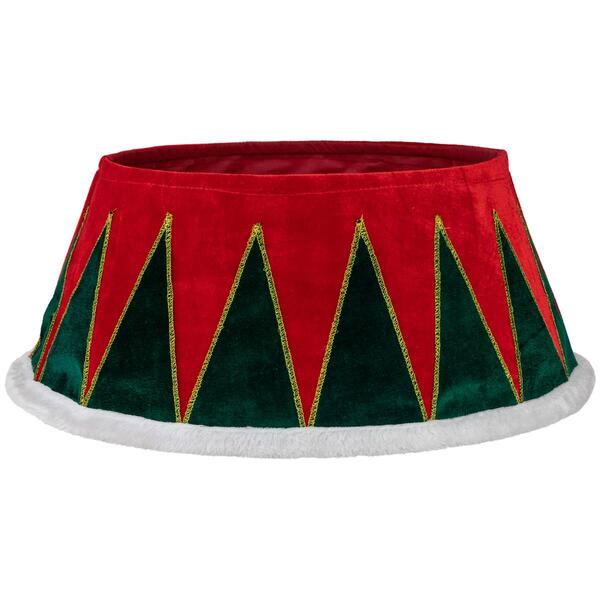 Northlight Seasonal 25in. Red and Green Christmas Tree Collar - image 